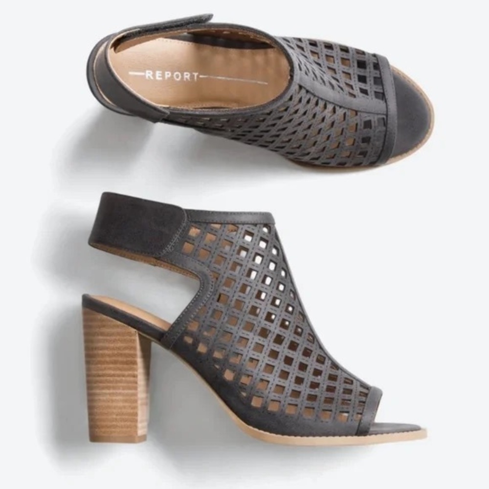 Report Rumi Leather Heeled Sandals 6